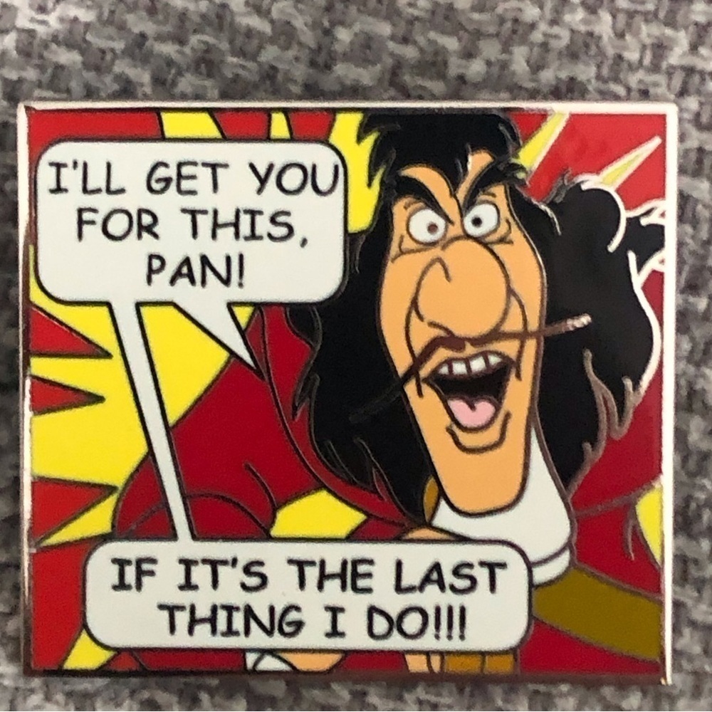 Disney Villains: Peter Pan: Captain Hook comic pin